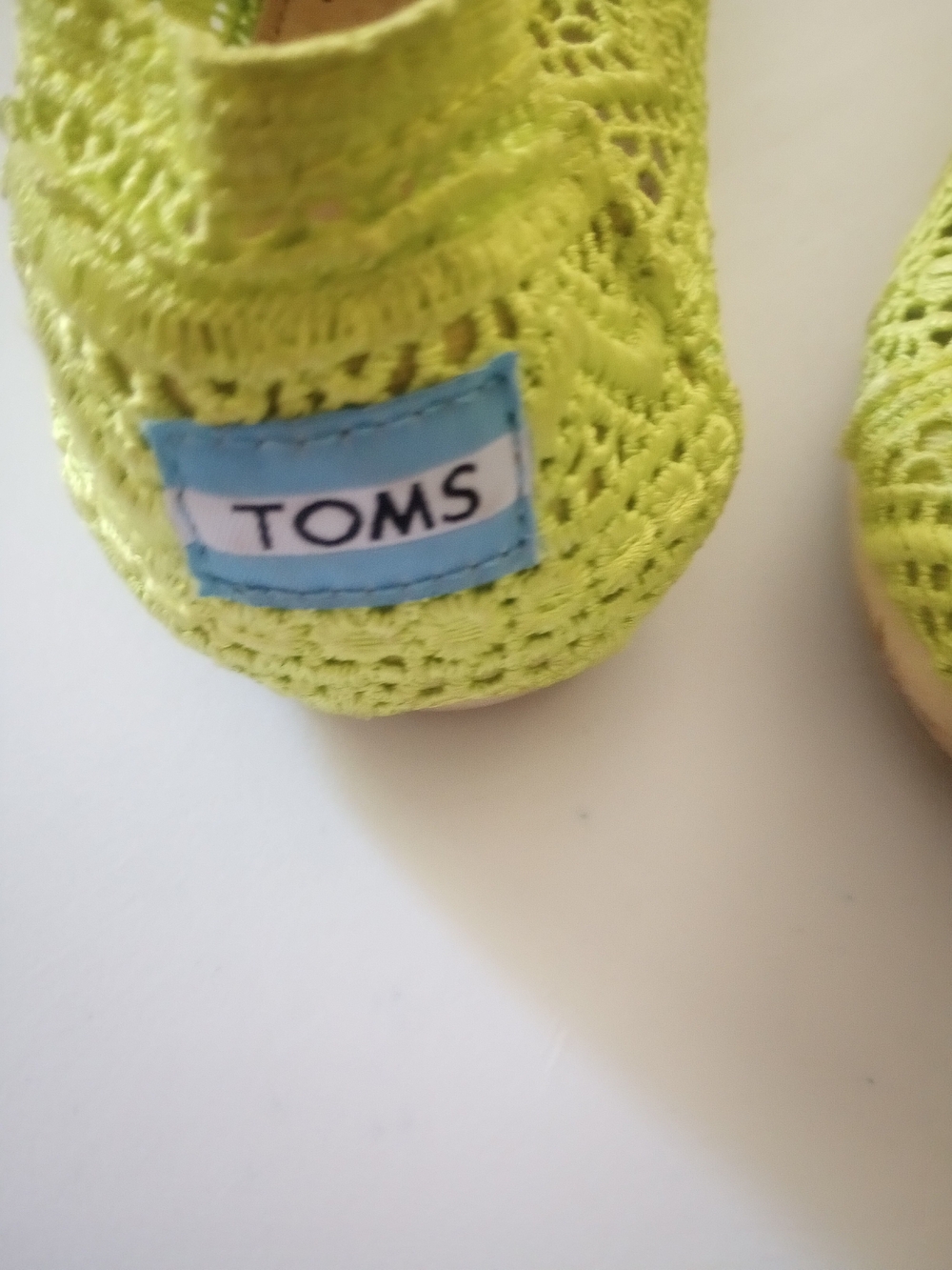 TOMS Women's Crochet Slip-On Shoes - Lime and Lavender - Picture 3 of 7